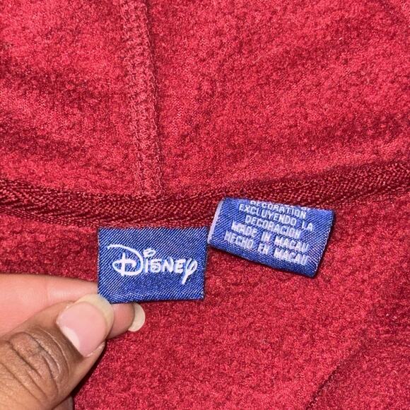 Vintage Disney Winnie The Pooh Tigger Fleece Hoodie Women's 1X Red 1/4 Zip - Picture 7 of 11